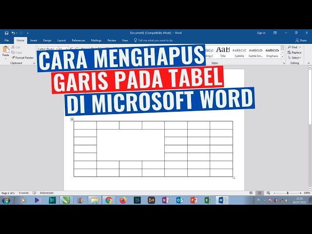 Cara Mudah dan Cepat Menghilangkan Tabel di Microsoft Word Cara Mudah dan Cepat Menghilangkan Tabel di Microsoft Word