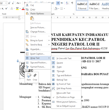Langkah Cara Menggeser Gambar Pada Microsoft Word - Lyrics